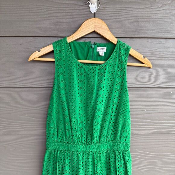 J Crew embroidered tiered midi dress - Picture 3 of 6